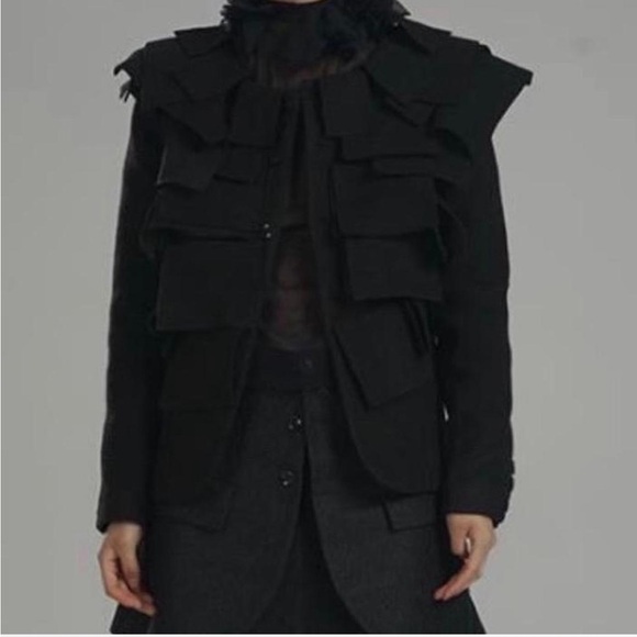 Avant Garde designer Black Women's wool Jacket - Picture 5 of 6
